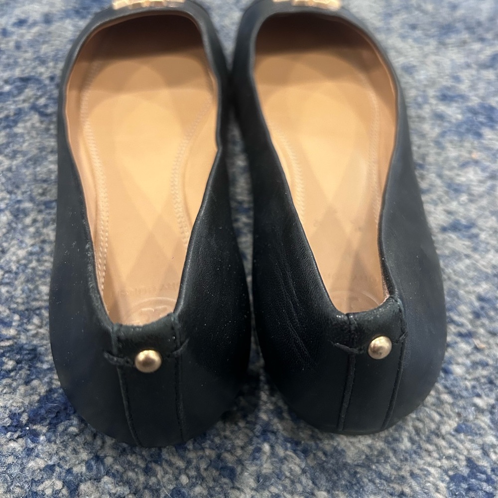 Tory Burch black ballet flats size 6 like new - Picture 5 of 8